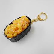 Corn, Mayonnaise & Crab Meat Battleship Roll Sushi Keychain - Fake Food Japan