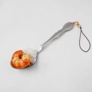 Curry with Shrimp on Spoon (small) Cell Phone Charm/Zipper Pull - Fake Food Japan