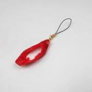 Cut Red Chili Pepper Cell Phone Charm/Zipper Pull - Fake Food Japan