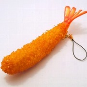 Deep Fried Shrimp Cell Phone Charm/Zipper Pull - Fake Food Japan