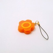 Flower-Shaped Carrot Ver. 1 Cell Phone Charm/Zipper Pull - Fake Food Japan