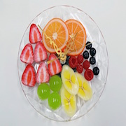 Fruit Assortment (without fork) Wall Clock - Fake Food Japan