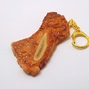 Grilled Chuck Steak with Bone Keychain - Fake Food Japan