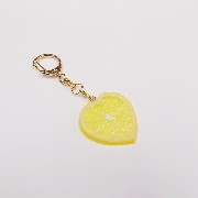 Lemon Slice (Heart-Shaped) Keychain - Fake Food Japan