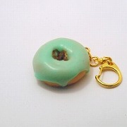 Melon Frosted Chocolate Doughnut (small) Keychain - Fake Food Japan