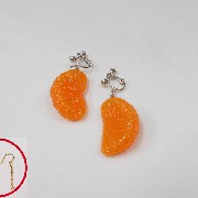 Orange Pierced Earrings - Fake Food Japan