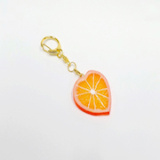 Orange Slice (Heart-Shaped) Keychain - Fake Food Japan