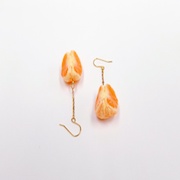 Peeled Orange (quarter-size) (mini) Pierced Earrings - Fake Food Japan
