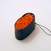 Salmon Roe Battleship Roll Sushi Cell Phone Charm/Zipper Pull - Fake Food Japan