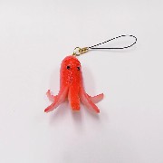Sausage (Mouthless Octopus-Shaped) Cell Phone Charm/Zipper Pull - Fake Food Japan
