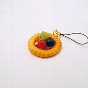 Strawberry Sauce-Filled Kiwi, Raspberry & Blueberry Cookie Cell Phone Charm/Zipper Pull - Fake Food Japan