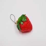 Strawberry with Stem Cell Phone Charm/Zipper Pull - Fake Food Japan