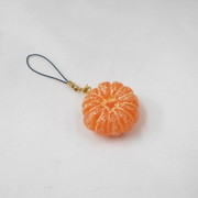 Whole Peeled Orange (small) Cell Phone Charm/Zipper Pull - Fake Food Japan