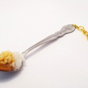curry_with_carrots_on_spoon_large_keychain