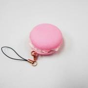 macaron_pink_cell_phone_charm_zipper_pull