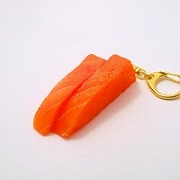 2 Cuts of Salmon Sashimi Keychain - Fake Food Japan
