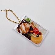 Anmitsu with Ice Cream Dessert Pass Case with Charm Bracelet - Fake Food Japan