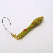 Asparagus Cell Phone Charm/Zipper Pull - Fake Food Japan