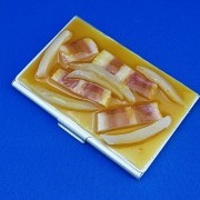 Bacon & Onion Miso Soup Business Card Case - Fake Food Japan