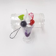 Blueberry Parfait (mini) Cell Phone Charm/Zipper Pull - Fake Food Japan
