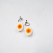 Boiled Quail Egg Clip-On Earrings - Fake Food Japan