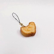 Bread (Heart-Shaped) Cell Phone Charm/Zipper Pull - Fake Food Japan
