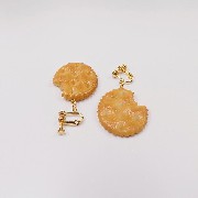 Broken Cracker Ver. 1 Clip-On Earrings - Fake Food Japan