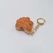 Broken Momiji Manju (Maple Leaf-Shaped Steamed Bun) (small) Keychain - Fake Food Japan