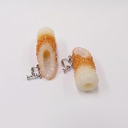 Chikuwa (Boiled Fish Paste) (small) Clip-On Earrings - Fake Food Japan