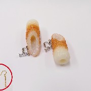 Chikuwa (Boiled Fish Paste) (small) Pierced Earrings - Fake Food Japan