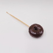 Chocolate Frosted Chocolate Doughnut (small) Ear Pick - Fake Food Japan