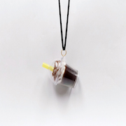 Cocoa with Whipped Cream (mini) Necklace - Fake Food Japan