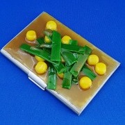 Corn & Leek Miso Soup Business Card Case - Fake Food Japan