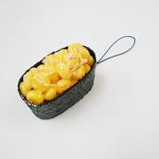 Corn, Mayonnaise & Crab Meat Battleship Roll Sushi Cell Phone Charm/Zipper Pull - Fake Food Japan