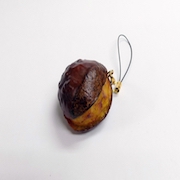 Cracked Open Chestnut Cell Phone Charm/Zipper Pull - Fake Food Japan
