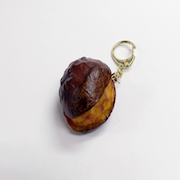 Cracked Open Chestnut Keychain - Fake Food Japan