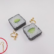 Cucumber Roll Sushi Pierced Earrings - Fake Food Japan