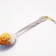Curry with Carrots on Spoon (large) Cell Phone Charm/Zipper Pull - Fake Food Japan