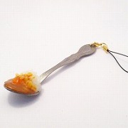 Curry with Carrots on Spoon (small) Cell Phone Charm/Zipper Pull - Fake Food Japan