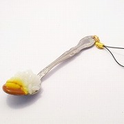 Curry with Potatoes on Spoon (small) Cell Phone Charm/Zipper Pull - Fake Food Japan