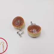 Dorayaki (Red-Bean Pancake) Pierced Earrings - Fake Food Japan