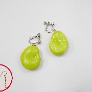 Fava Bean Pierced Earrings - Fake Food Japan