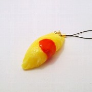 Fried Rice Omelette Cell Phone Charm/Zipper Pull - Fake Food Japan