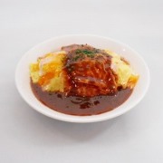 Fried Rice Omelette with Demi-Glace Sauce (small) Small Size Replica - Fake Food Japan