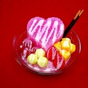 Frozen Fruit Dish Topped With Sweetened Condensed Milk Replica - Fake Food Japan