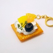 Fruits Topped Cookie Keychain - Fake Food Japan