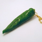 Green Chili Pepper Keychain - Fake Food Japan