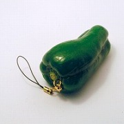 Green Pepper Cell Phone Charm/Zipper Pull - Fake Food Japan