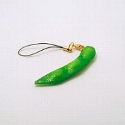 Green Soybean Cell Phone Charm/Zipper Pull - Fake Food Japan