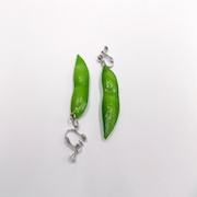 Green Soybean Clip-On Earrings - Fake Food Japan